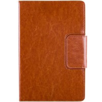 Універсальний шкіряний чохол-книжка для планшета 9-10" Коричневий