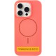 Чохол Silicone Case Full Protective (AA) NO LOGO with MagSafe для Apple iPhone 16 (6.1") Кавуновий / Watermelon red