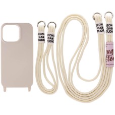 Чохол TPU two straps California для Apple iPhone 13 Pro (6.1") Бежевий / Antique White