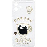 Чохол TPU Clear Joy для Motorola Moto G06 Coffee