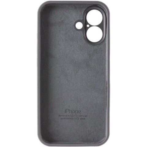 Чохол Silicone Case Full Camera Protective (AA) для Apple iPhone 16 (6.1") Сірий / Dark Gray
