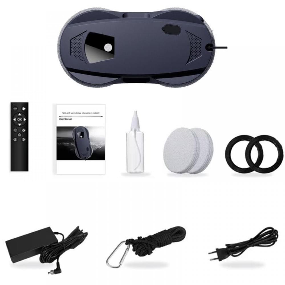 Робот для мийки вікна DJET W124D з двостороннім автоматичним розпилювачем води Black