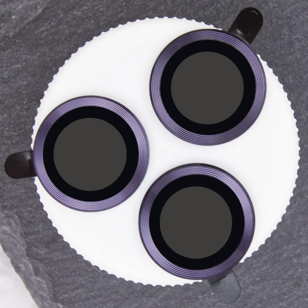 Захисне скло Metal Classic на камеру (у упак.) для Apple iPhone 14 Pro (6.1") / 14 Pro Max (6.7") Темно-Фіолетовий / Deep Purple