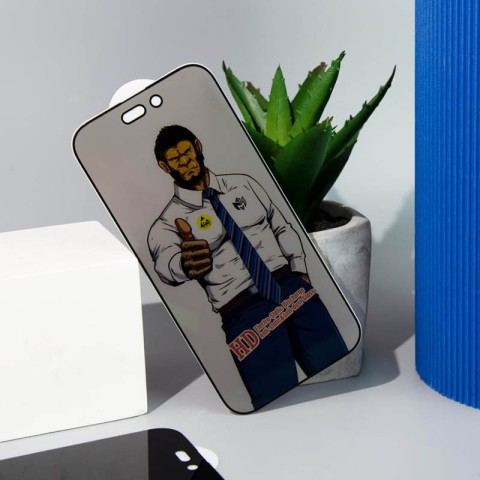 Захисне скло Privacy 5D Anti-Static (тех.пак) для Apple iPhone 13 / 13 Pro / 14 / 16e /17e (6.1") Чорний