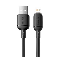 Дата кабель Baseus Silky Series OS Fast Charging USB to Lightning 2.4A (2m) (P1037770) Cluster Black