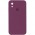 Чохол Silicone Case Square Full Camera Protective (AA) для Apple iPhone XR (6.1") Бордовий / Maroon