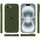 Чохол Silicone Case Full Camera Protective (AA) для Apple iPhone 16e (6.1") Зелений / Dark Olive