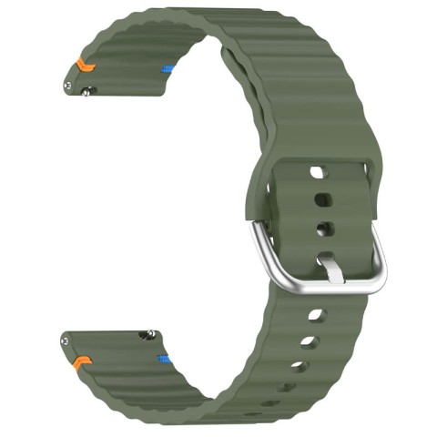 Силіконовий ремінець Wavy для Smart Watch 20mm Dark Olive