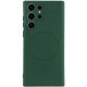 Чохол Silicone Cover Lakshmi Full Camera (AA) with MagFit для Samsung Galaxy S24 Ultra Зелений / Dark green