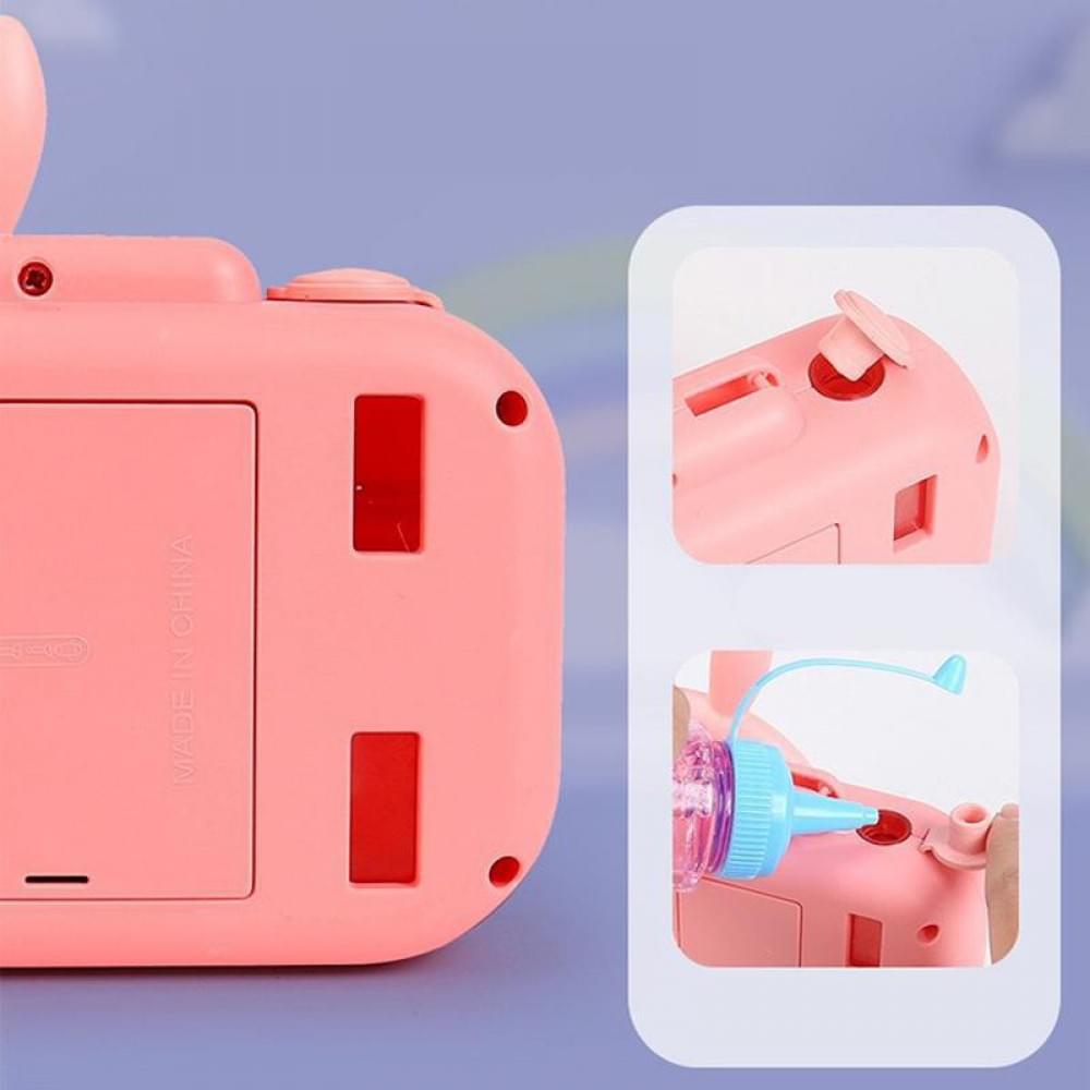 Фотокамера-генератор мильних бульбашок 9996 Children's camera Rabbit / Pink