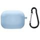 Силіконовий футляр з мікрофіброю для навушників Airpods 4 Блакитний / Lilac Blue