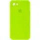 Чохол Silicone Case Square Full Camera Protective (AA) для Apple iPhone 6/6s (4.7") Салатовий / Neon green