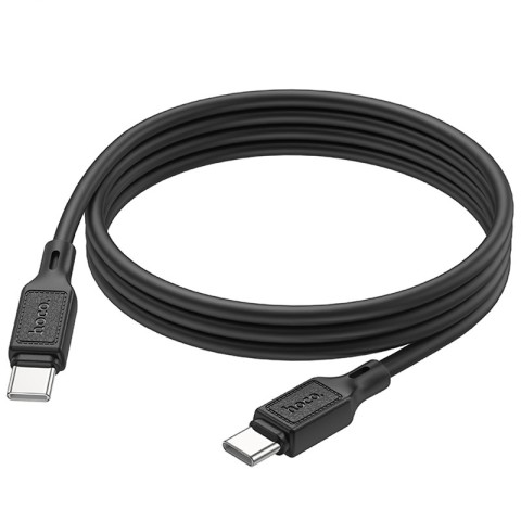 Дата кабель Hoco X90 Cool silicone Type-C to Type-C 60W (1m) Black