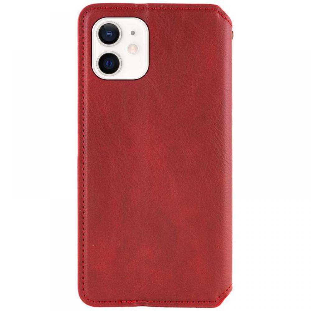 Шкіряний чохол-книжка GETMAN Cubic (PU) для Apple iPhone 11 (6.1") Червоний