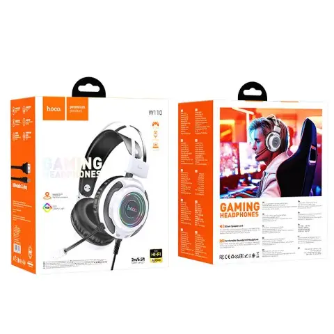 Накладные наушники Hoco W110 Resource (USB+3.5mm/2m)