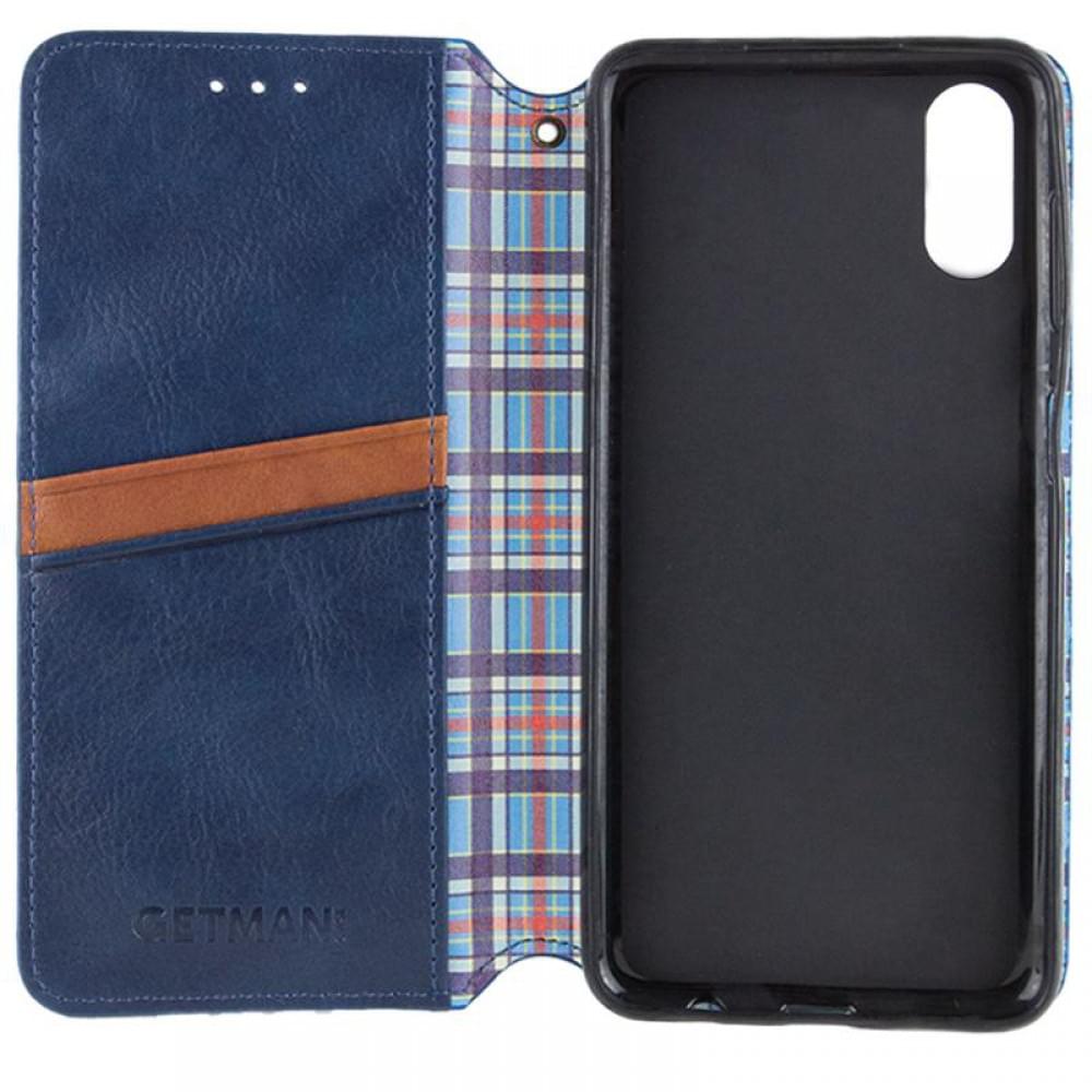Шкіряний чохол-книжка GETMAN Cubic (PU) для Apple iPhone X / XS (5.8") Синій