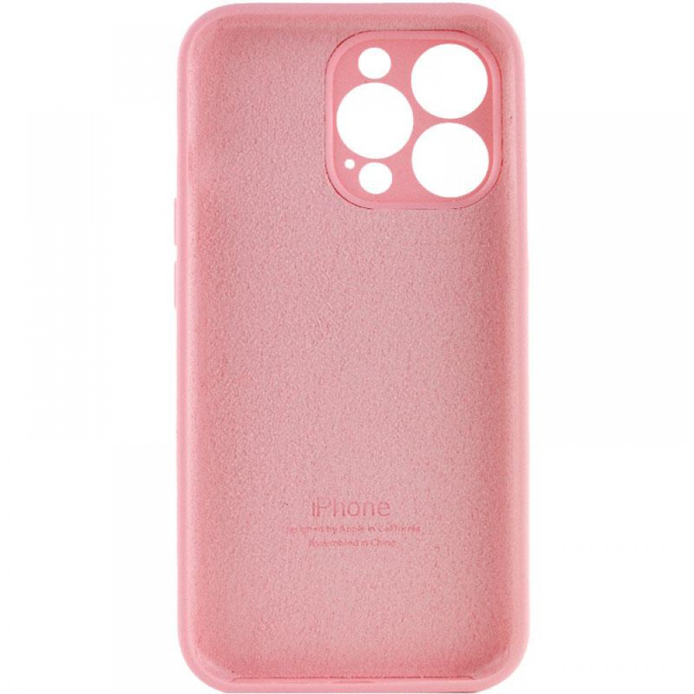 Чохол Silicone Case Full Camera Protective (AA) для Apple iPhone 15 Pro Max (6.7") Рожевий / Light pink