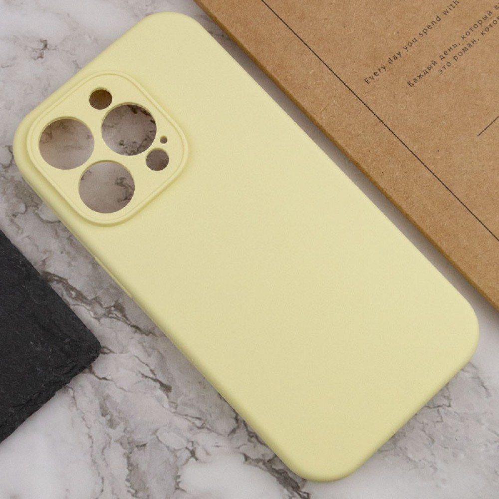 Чохол Silicone Case Full Camera Protective (AA) NO LOGO для Apple iPhone 13 Pro Max (6.7") Жовтий / Mellow Yellow