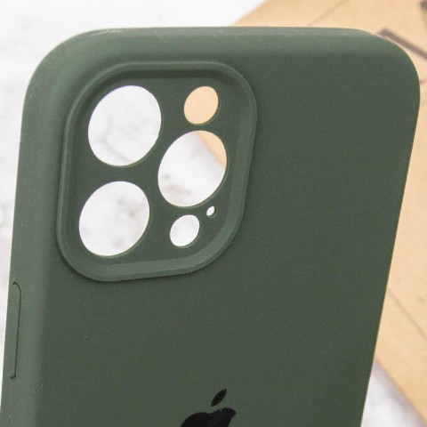 Чохол Silicone Case Full Camera Protective (AA) для Apple iPhone 12 Pro (6.1") Зелений / Cyprus Green