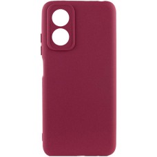 Чохол Silicone Cover Lakshmi Full Camera (A) для Oppo A17 Бордовий / Marsala