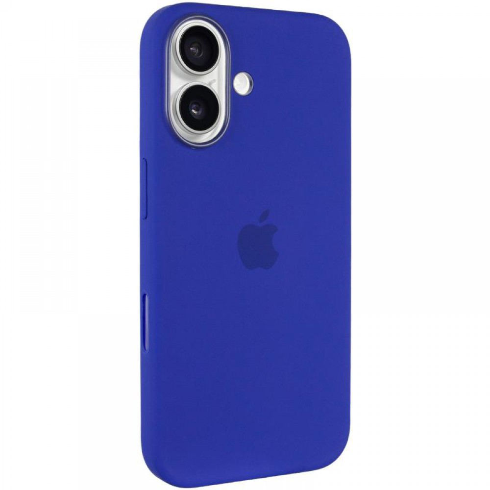 Чохол Silicone case (AAA) with Magsafe and Animation (button) для Apple iPhone 16 Plus (6.7") Ultramarine