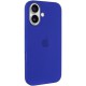 Чохол Silicone case (AAA) with Magsafe and Animation (button) для Apple iPhone 16 Plus (6.7") Ultramarine