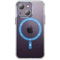 Чохол TPU+PC Colorful with MagSafe для Apple iPhone 14 (6.1") Blue