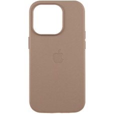 Шкіряний чохол Leather Case (AAA) with MagSafe and Animation для Apple iPhone 15 (6.1") Taupe