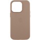 Шкіряний чохол Leather Case (AAA) with MagSafe and Animation для Apple iPhone 15 (6.1") Taupe