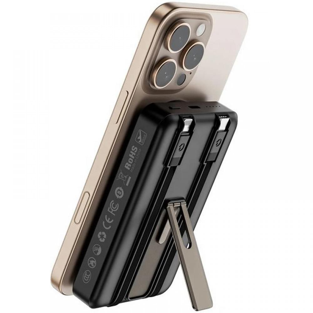 Портативний ЗП Power Bank WIWU Wi-P056 22.5W+PD20W з БЗП+iWatch with cable 10000 mAh Black