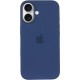 Чохол Silicone case (AAA) with Magsafe and Animation (button) для Apple iPhone 16 (6.1") Denim