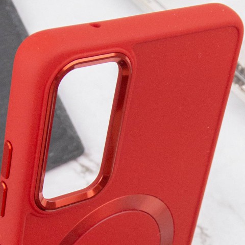 TPU чохол Bonbon Metal Style with MagSafe для Samsung Galaxy A25 5G Червоний / Red