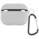 Силіконовий футляр з мікрофіброю для навушників Airpods Pro 3 Сірий / Stone