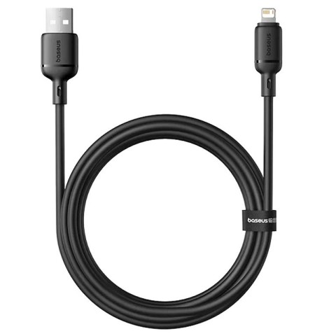 Дата кабель Baseus Silky Series OS Fast Charging USB to Lightning 2.4A (2m) (P1037770) Cluster Black