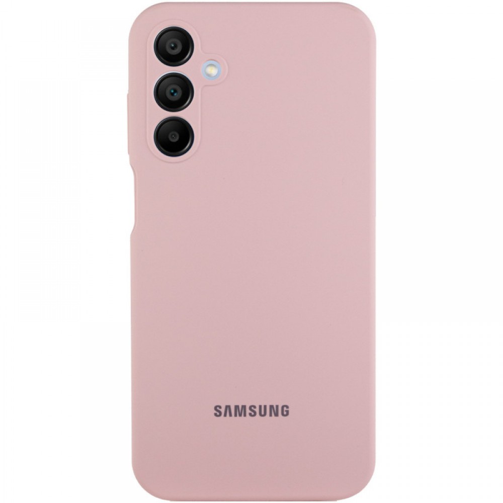 Чохол Silicone Cover Lakshmi Full Camera (AAA) with Logo для Samsung Galaxy A16 4G/5G Рожевий / Pink Sand