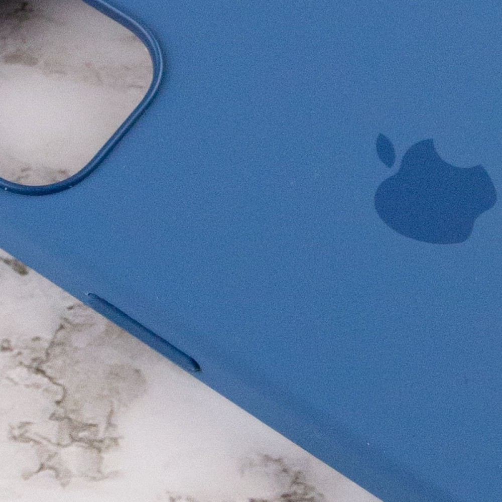 Чохол Silicone case (AAA) with Magsafe and Animation для Apple iPhone 13 (6.1") Синій / Blue Jay