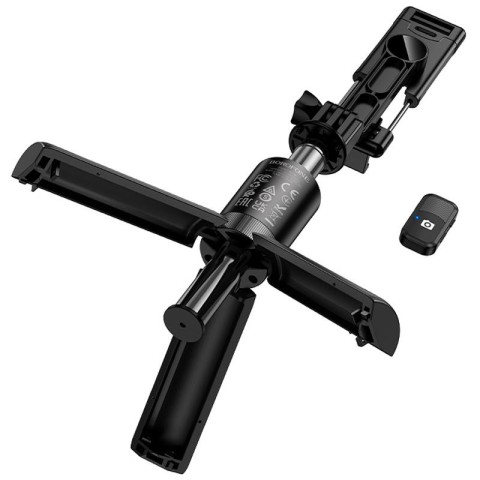 Монопод для селфі Borofone BY14 mini трипод + знімний BT пульт Black