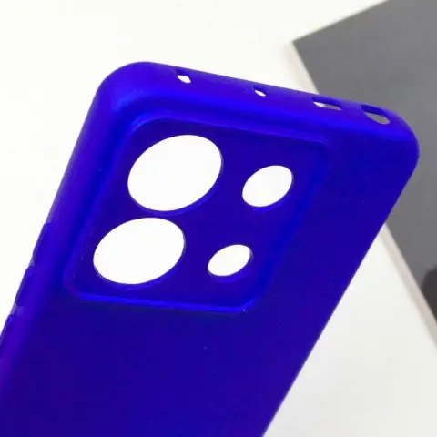 Чохол TPU GETMAN Liquid Silk Full Camera для Xiaomi Poco X6 Pro Синій / Iris