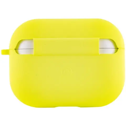Силіконовий футляр з мікрофіброю для навушників Airpods Pro Жовтий / Bright Yellow