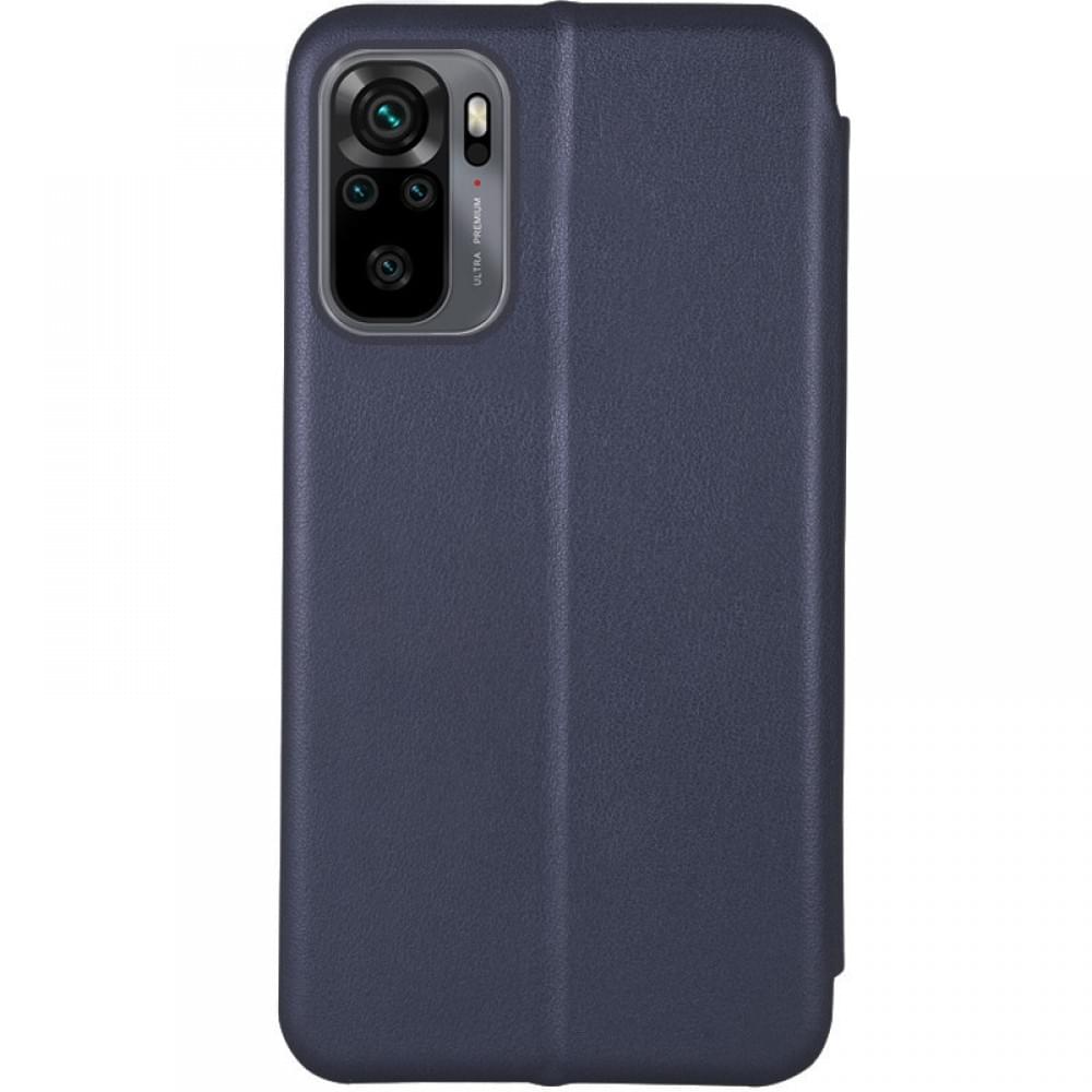 Шкіряний чохол-книжка Classy для Xiaomi Redmi Note 10 / Note 10s / Poco M5s Темно-синій