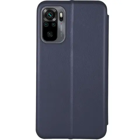 Шкіряний чохол-книжка Classy для Xiaomi Redmi Note 10 / Note 10s / Poco M5s Темно-синій