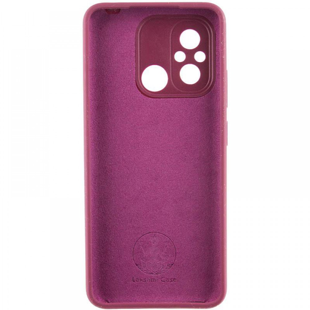 Чохол Silicone Cover Lakshmi Full Camera (AAA) with Logo для Xiaomi Redmi 12C Бордовий / Plum