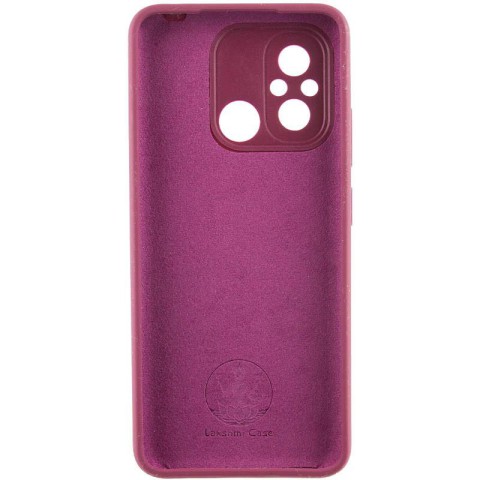 Чохол Silicone Cover Lakshmi Full Camera (AAA) with Logo для Xiaomi Redmi 12C Бордовий / Plum