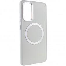 TPU чохол Bonbon Metal Style with MagSafe для Samsung Galaxy S22 Білий / White