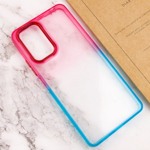 Чохол TPU+PC Fresh sip series для Realme C67 4G Бірюзовий / Рожевий