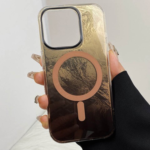 Чохол TPU Shiny Mountain (MagFit) для Apple iPhone 13 Pro (6.1") Chocolate