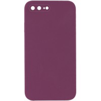 Чохол Silicone Case Square Full Camera Protective (AA) NOLOGO для Apple iPhone 7 plus/8 plus (5.5") Бордовий / Maroon
