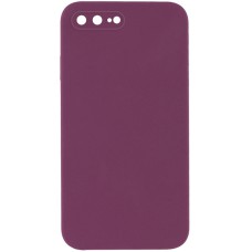 Чохол Silicone Case Square Full Camera Protective (AA) NOLOGO для Apple iPhone 7 plus/8 plus (5.5") Бордовий / Maroon
