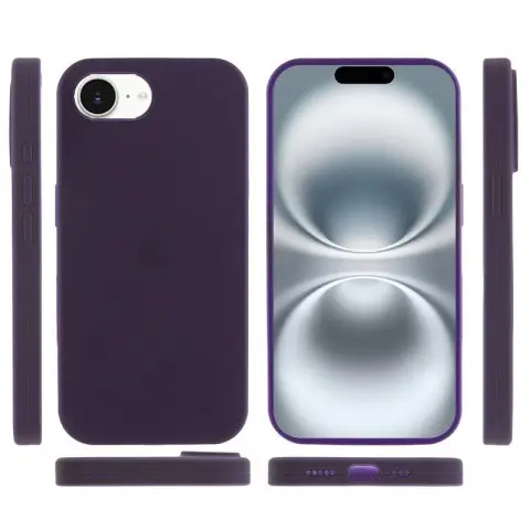 Чохол Silicone Case Full Protective (AA) для Apple iPhone 16e / 17e (6.1") Фіолетовий / Elderberry