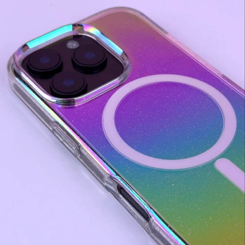 Чохол TPU Galaxy Sparkle (MagFit) для Apple iPhone 16 Pro (6.3") Chroma+Glitter